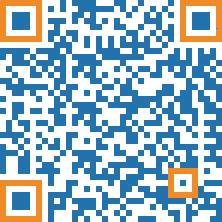 QR code styled with brand colors pointing to URL with content.